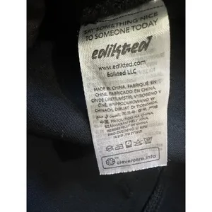 Edikted Black Coated Flare Leg High Waisted Pants Faux Leather Look Size S thumbnail 5