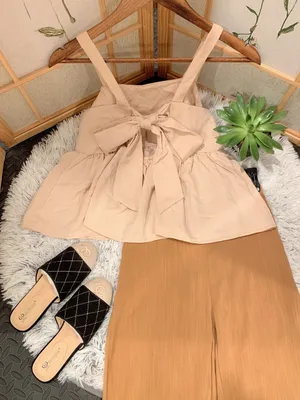 babydoll top Tan Size XS thumbnail 2