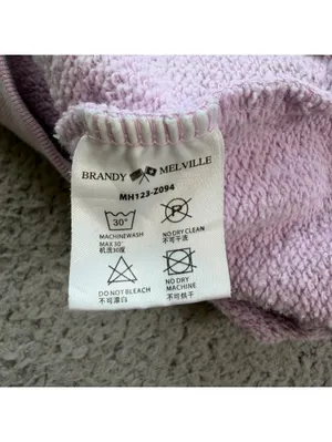 Brandy Melville Pink Cropped Full Zip Hoodie Cotton Blend Y2K Coquette One Size thumbnail 5