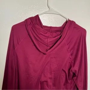 Yoga Smoga Women's Size Large Hoodie Hooded Sweatshirt Pink Berry Soft Stretch‎ thumbnail 8