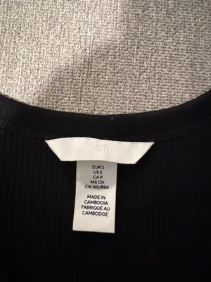 H&M Top Tank Black thumbnail 3
