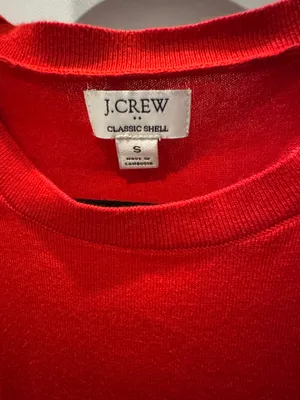 J.Crew Classic Shell Sweater Tank – Bright Red, Size Small ❤️ thumbnail 2