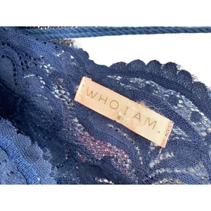 Showpo Who Am I Dress Womens 8 Navy Blue Crochet Lace Formal Event‎ Cocktail Top thumbnail 2