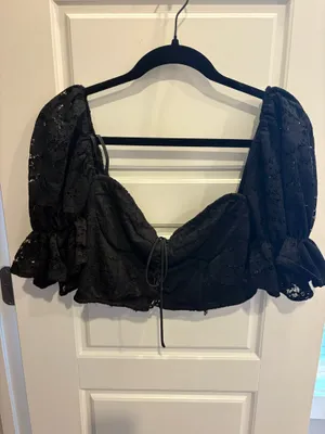 Revolve Black Lace Corset Top thumbnail 2