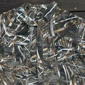Brown/Tan Cabela's RealTree Camouflage Button Down Shirt w/ Chest Pockets thumbnail 2