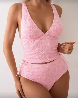 2 Piece Swimsuit Pink thumbnail 1