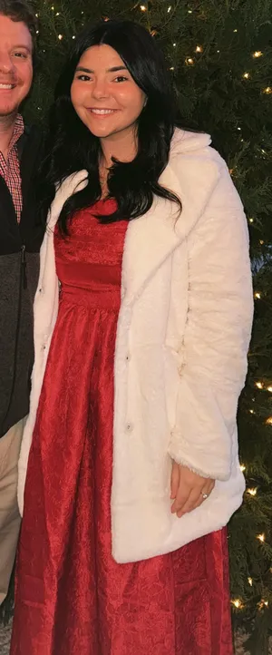 TOPONSKY Womens Winter Warm Lapel Faux Fur With Inner Lining & Buttons Coats from Amazon. Worn once for wedding thumbnail 2