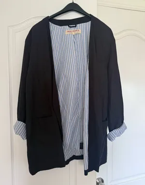 Free people collarless blazer  thumbnail 1