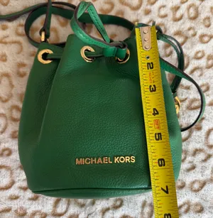 Michael Kors Bucket Bag Leather Mini Crossbody Esmerald Green Women's thumbnail 8