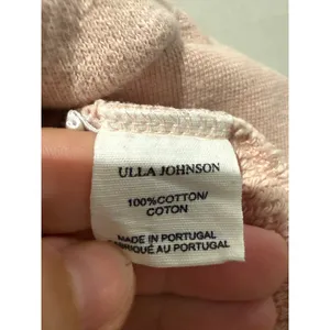 Ulla Johnson Sweatshirt Sz L Blush Pink Cotton Puff Sleeve Crew Neck Pullover thumbnail 4