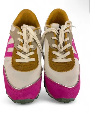 Vintage Havana Women’s Cosmic Sneaker Mustard & Pink Retro Chunky Size 9 thumbnail 6