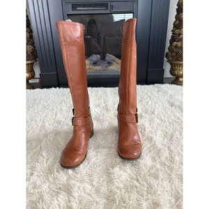 Nine West Vintage America‎ Collection Brown Leather Knee High Riding Boots 6.5 thumbnail 5