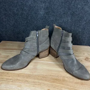Lucky Brand Loreniah Grey Suede Buckle Moto Ankle Boots 7.5 M LK-LORENIAH thumbnail 10