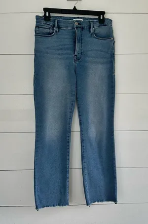 Good American Women’s 4/27 Good Straight Split Jeans thumbnail 1