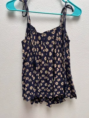 Free People Molly Sleeveless Cotton Tunic in Indigo Size XS thumbnail 5