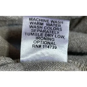 FLAX Pants M Fits L XL Linen Oatmeal Relaxed Lagenlook Coastal Grandma Capsule thumbnail 6