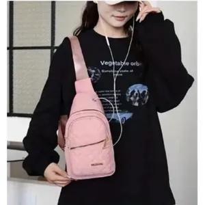 Contemporary Multiple‎ Compartment Sling Bag Handbag Crossbody Black Audio Port thumbnail 1