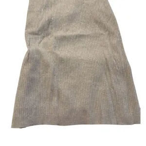 ✨Meshki Taupe Tan Cali Long Sleeve Ribbed High Slit Midi Sz Large Dress✨ thumbnail 10