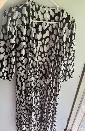 Bar III black-and-white wrap maxi dress thumbnail 1