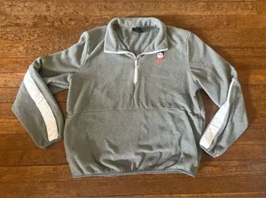 Nike Woman’s Clemson Embroidered Grey Quarter Zip Polyester Pullover Size Medium thumbnail 1