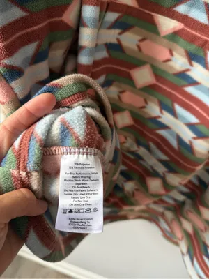 Eddie Bauer Oversize Fleece Sweatshirt Aztec Pattern Multi Color Orange Blue S M thumbnail 8