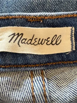 Madewell Cali Demi-Boot Jeans 28P Petite High Rise Raw Hem Medium Wash Classic thumbnail 9