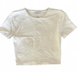 Aritzia Babaton Contour White Short Sleeve Cropped Crew Tee thumbnail 1