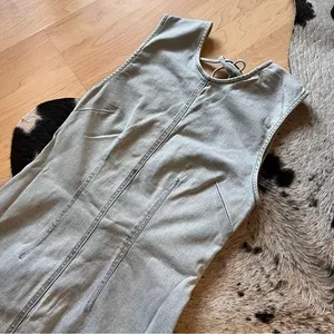 FREE PEOPLE Tell Me About‎ It Midi Denim Dress Size 0 NWOT thumbnail 4