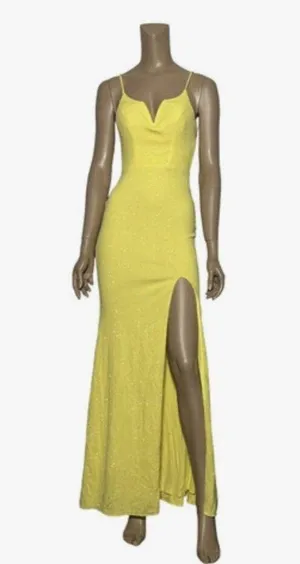 City Triangles Juniors Yellow Spaghetti Strap Formal Body Con Dress 1 thumbnail 5