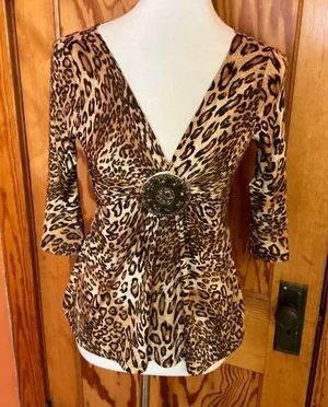 Vintage unique Y2K sexy leopard top thumbnail 8