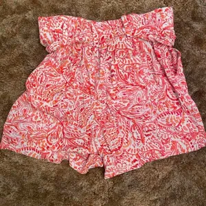 Talbots Pink & White Paisley Paperbag Tie-Waist Pull-On Shorts High Waist Summer thumbnail 2