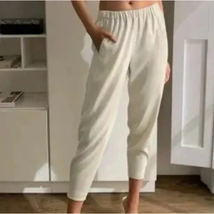 Babaton Dexter Linen‎ Blend Trouser Ankle Pants Small Ivory Quiet Luxury Neutral thumbnail 2