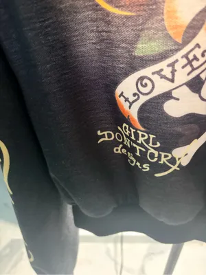 Black Hoodie with Colorful Tattoo-Style Graphics thumbnail 8
