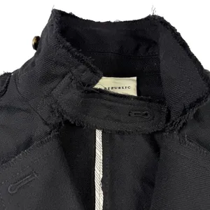 Banana Republic Wool Jacket Women's‎ Size 4 Black Raw Edge Detail Military Moto thumbnail 12