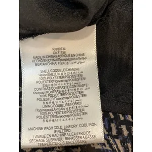 BCBGeneration Chiffon Maxi Dress Size 6 Black Tan Blue Accents Flowy thumbnail 8