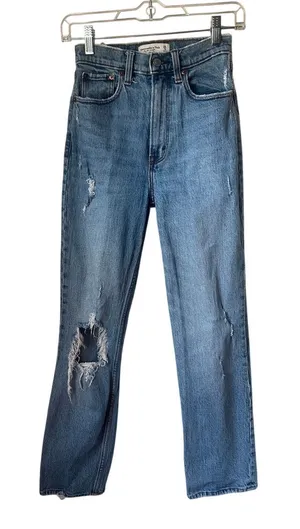 Abercrombie The 90s Straight Ultra High Rise Jeans - Size 25 thumbnail 1