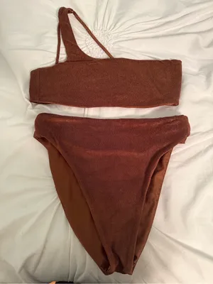 Jade Swim Brown One Shoulder and High Waist Bikini thumbnail 2