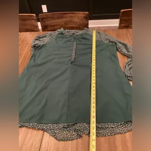 Joie Limited Edition Balloon Long Sleeve Green Flowy Chiffon Fall Dress Xxl thumbnail 8