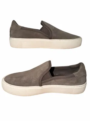 UGG Jass Grey Suede Slip-On Platform Sneakers 1106545 Womens 7 thumbnail 3