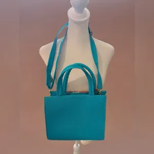 Artisan Vibrant Blue Tote with Floral Embroidery thumbnail 6