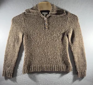 3082 | Charter Club Marled Knit Mock Neck Sweater Brown Womens M Cottagecore thumbnail 1