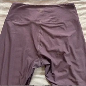 Balance Collection Womens Mauve Purple High Waisted Athletic Leggings Large thumbnail 6
