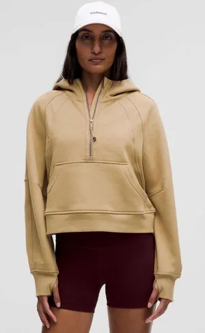 lululemon athletica Scuba Oversized Half-Zip Hoodie Size XS/S - Filbert Tan thumbnail 1
