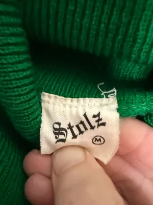 Stolz vintage embroidered cowl neck bat wing sweater sz Medium thumbnail 4