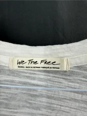We the free sweetness white scoop neck oversized raw hem tunic Tshirt top thumbnail 4