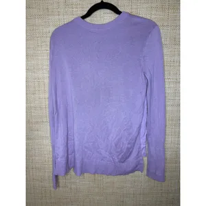 Lululemon Still at Ease Lavender Purple Open Back Knit Sweater Long Sleeve thumbnail 3