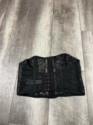 Victoria's Secret Black Lace Bustier Bra Top thumbnail 7