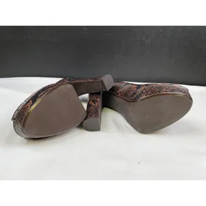 Michael Kors Women's Brown Genuine Snake Shoes/Heels 5.25" Size 7.5 SKU 4234 thumbnail 7