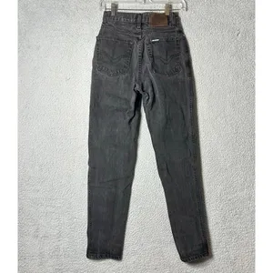 Harley Davidson Jeans‎ Womens 2 Black Biker Blues High Rise Straight Boyfriend thumbnail 2