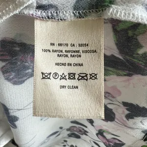 Anthropologie Elevenses Floret Romper White Purple 3/4 Sleeve Size S thumbnail 12